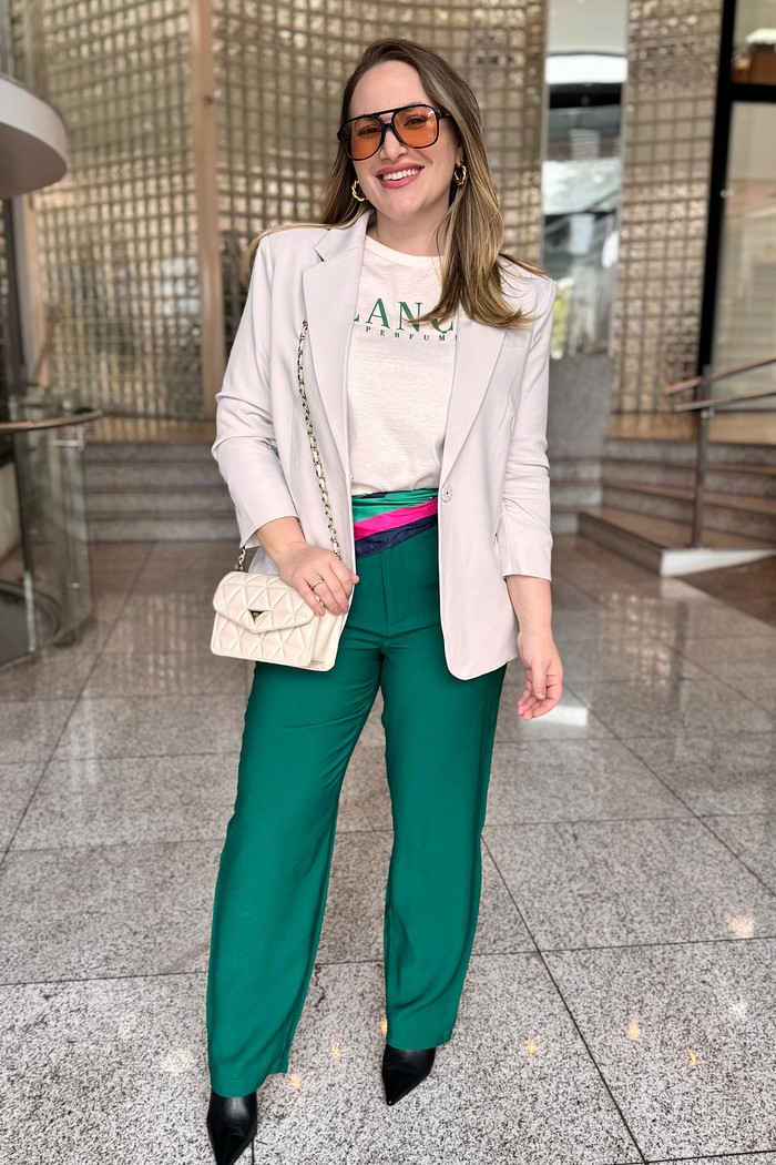 CALCA ALFAIATARIA COS ALTO VERDE MARIA VALENTINA