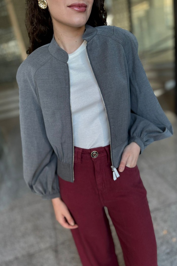 JAQUETA SHANTAL  CINZA MESCLA NV