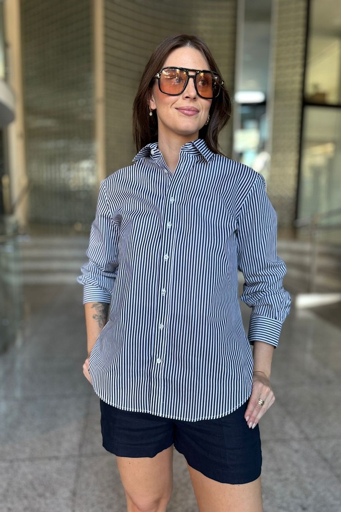 CAMISA LISTRAS CHARLOTTE  AZUL NV