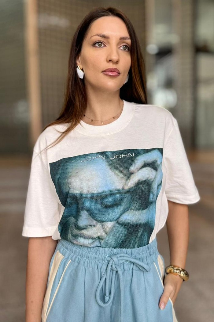 T SHIRT BE HARD OFF WHITE JOHN JOHN