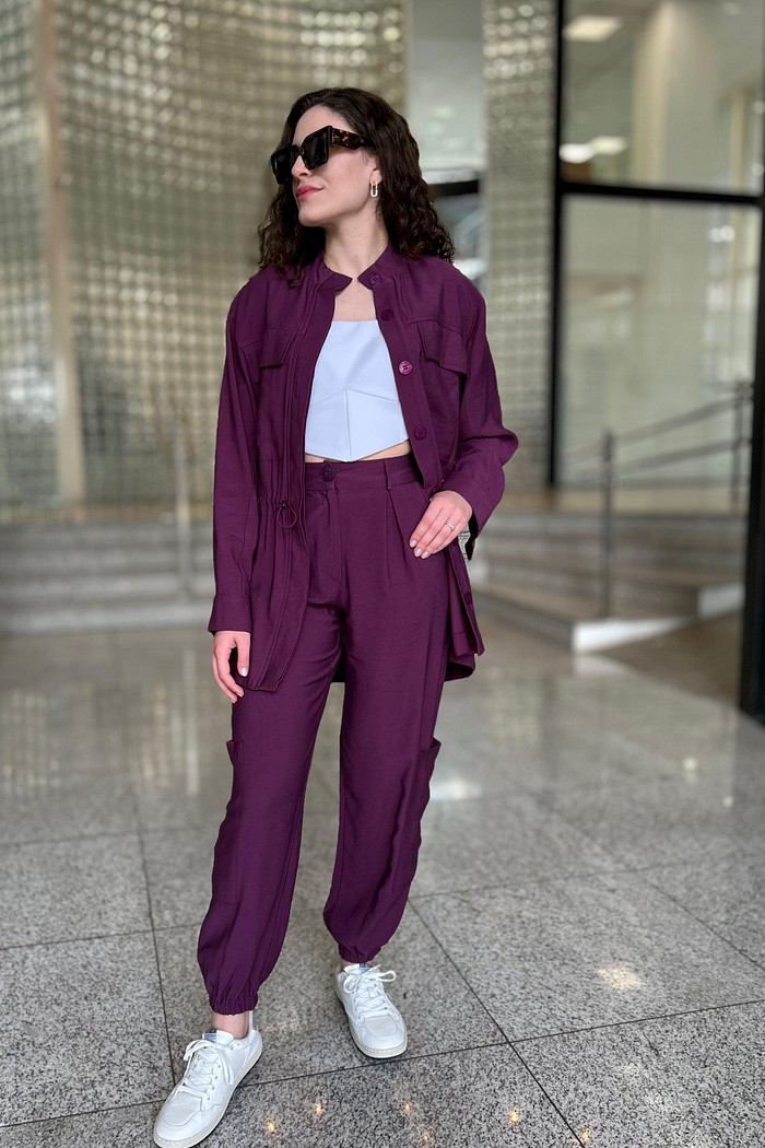 CALCA CARGO TWILL BERINGELA MY PLACE