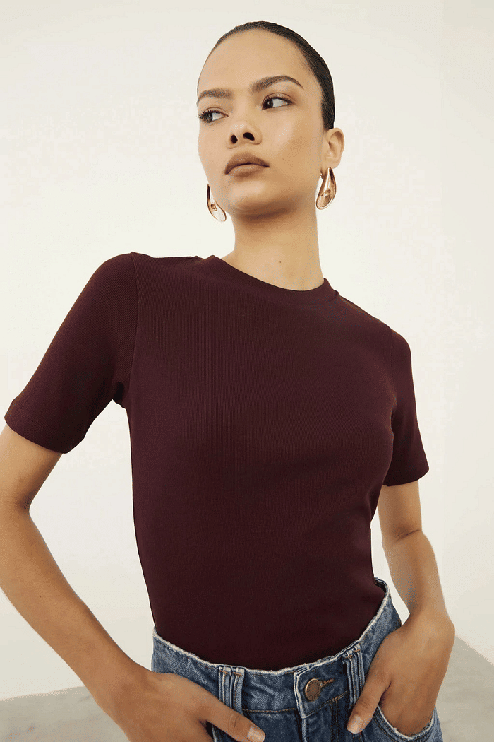 BLUSA THALLY VINHO ESCURO