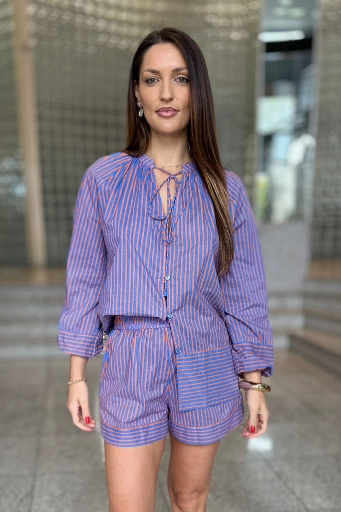 CAMISA VOIL LISTRADO ANIMALE