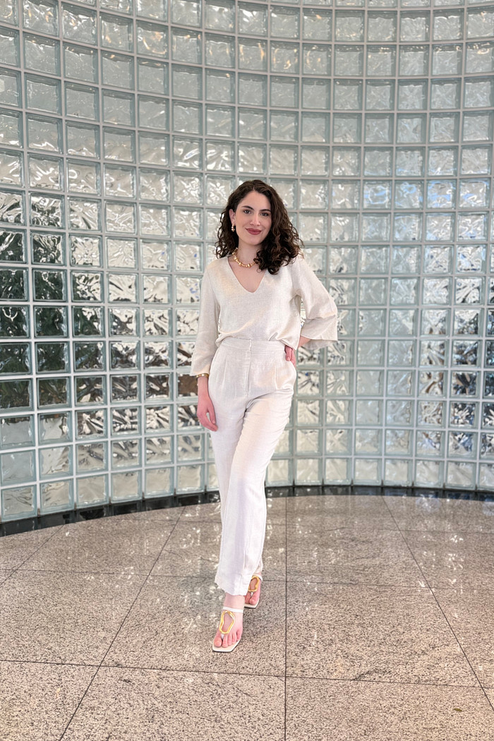 CALCA LINHO NATURAL MY PLACE