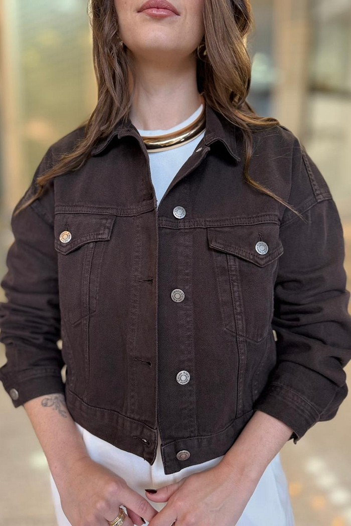 JAQUETA COLOR OVER MARROM CALVIN KLEIN