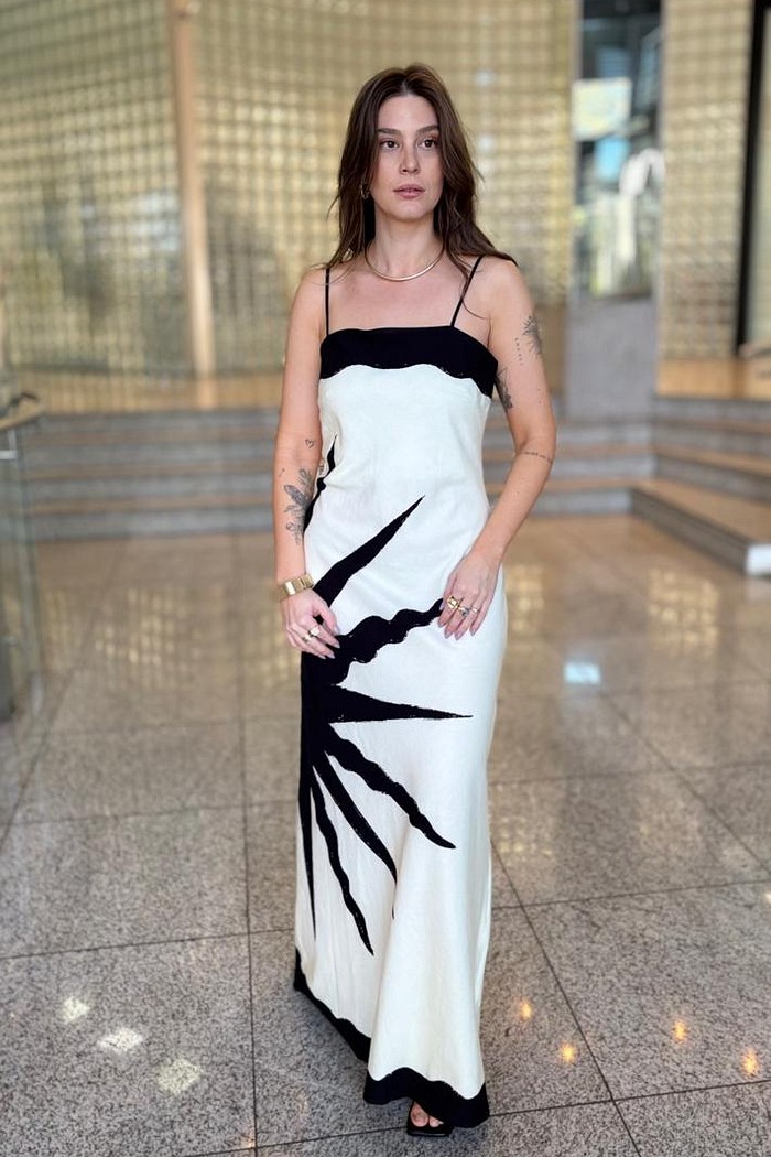 VESTIDO SUPER MIDI DE ALCA LANÇA PERFUME