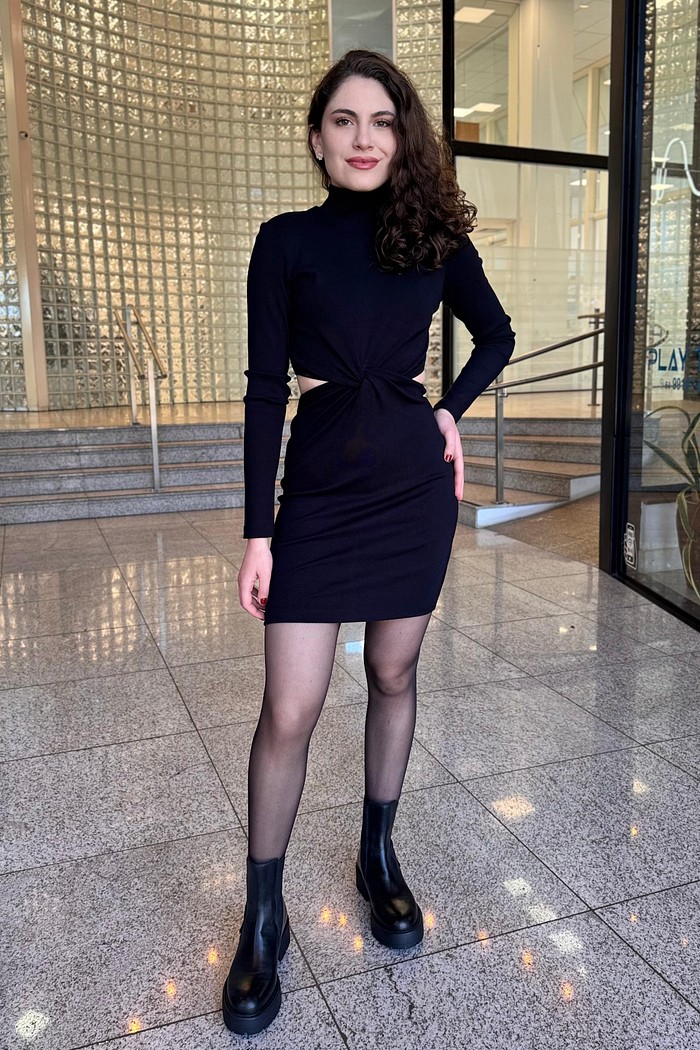 VESTIDO CURTO MANGA LONGA LANÇA PERFUME