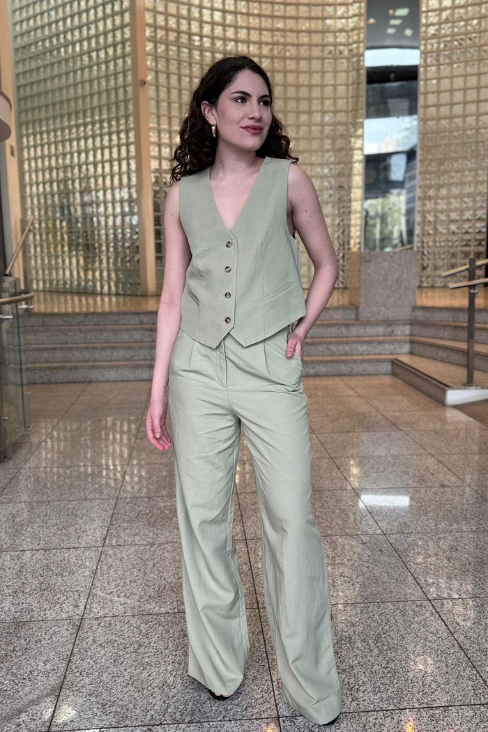 CALCA WIDE VERDE ALECRIM MY PLACE