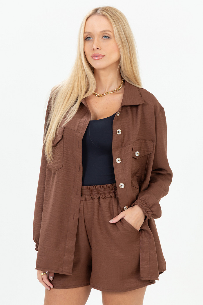 Conjunto Alfaiataria Moderno Camisa e Shorts