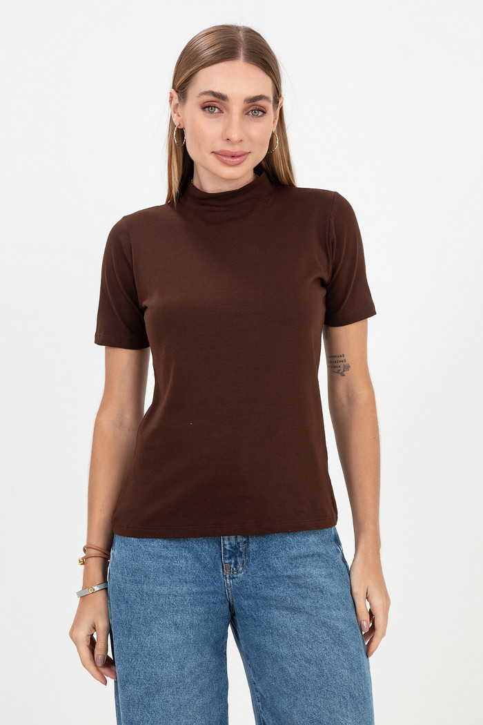 Blusa Algodão Gola Padre Leve