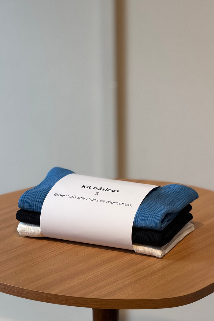 KIT com 3 Regatas Canelada Modelo Nadador - BL0135