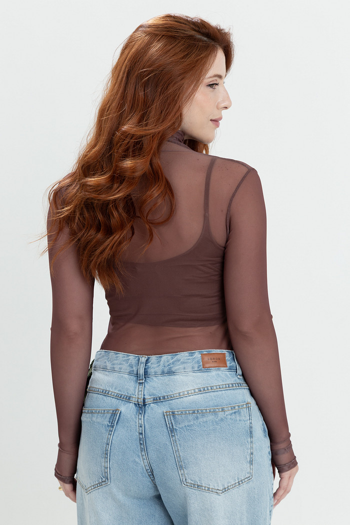 Blusa Segunda Pele em Tule