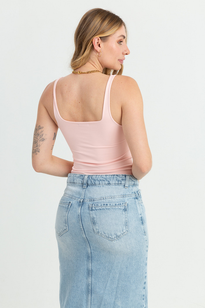 Regata Feminina Poliamida Decote Quadrado