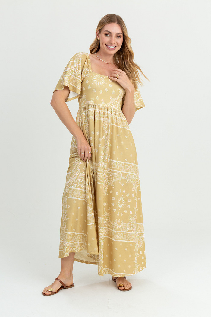 Vestido Boho  Estampa Bandana