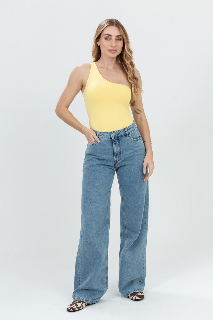 Regata Feminina Poliamida Um Ombro Só