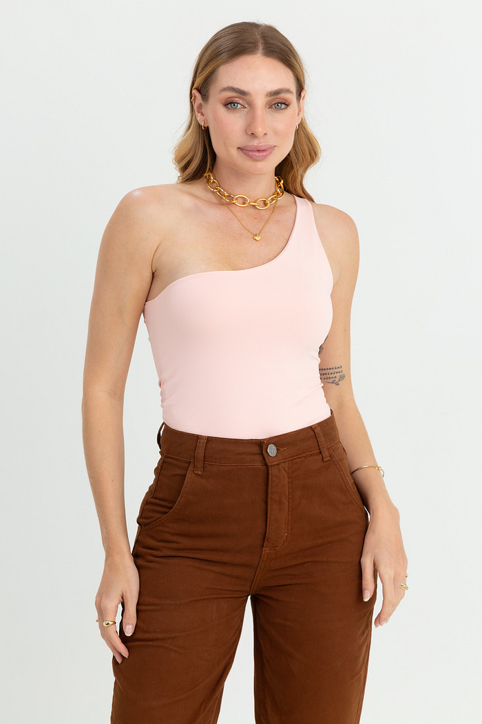 Regata Feminina Poliamida Um Ombro Só