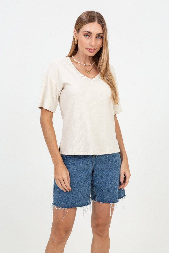 Blusa Decote V Ampla
