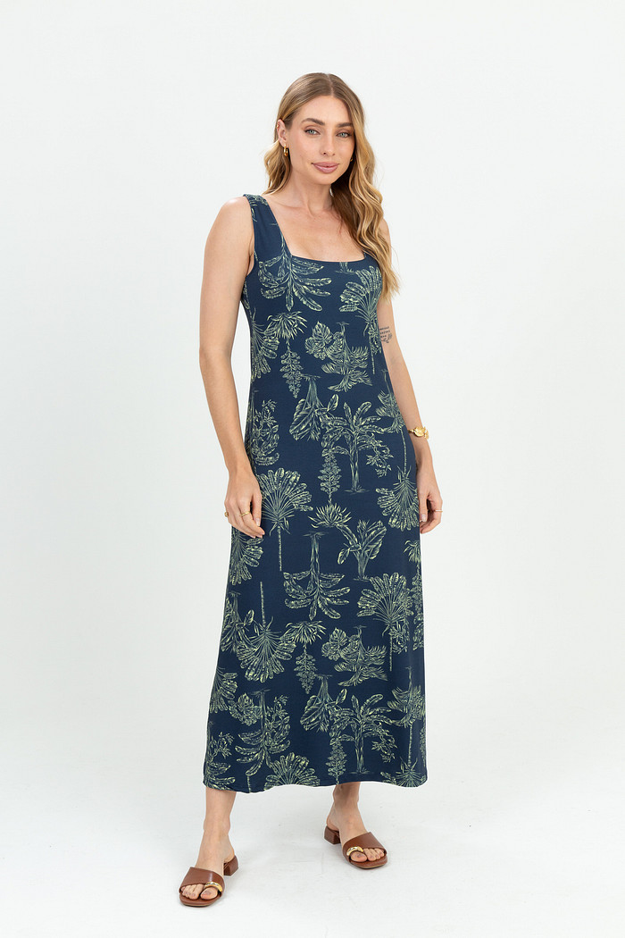 Vestido Feminino Solto Regata com Bolso Lateral