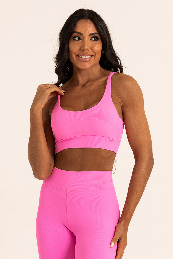 Top Matte Canelado Rosa