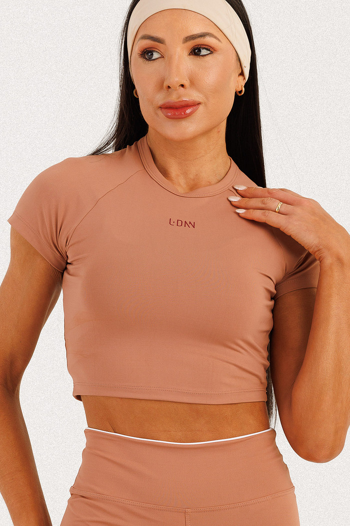 Blusa Manga Curta Mocha