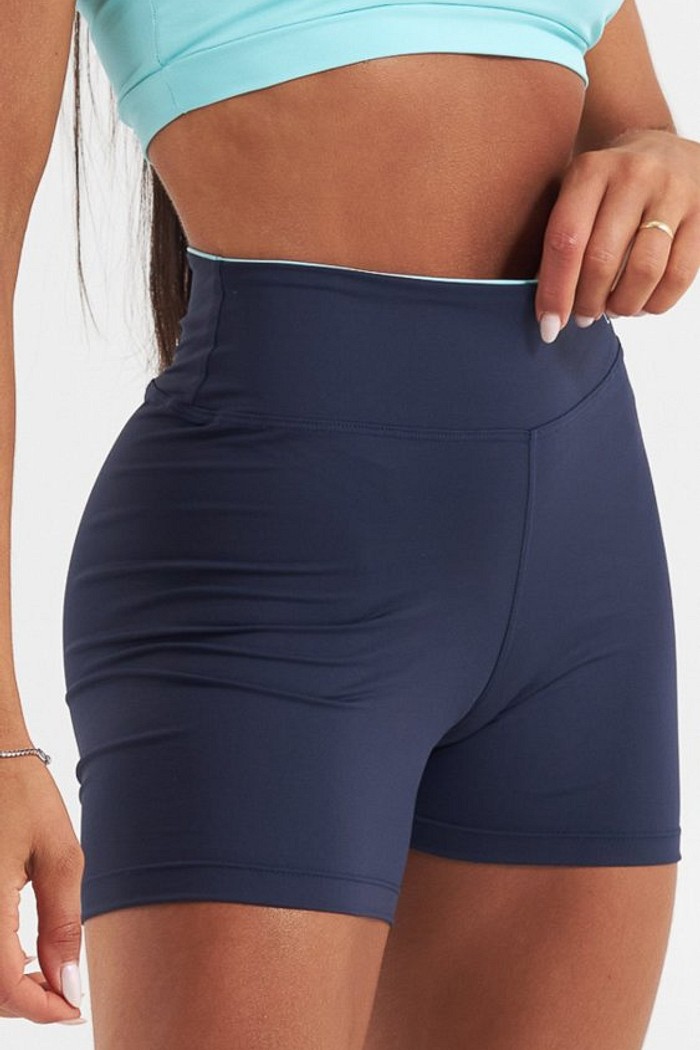 Shorts Mari Azul Marinho e Azul Atlantis