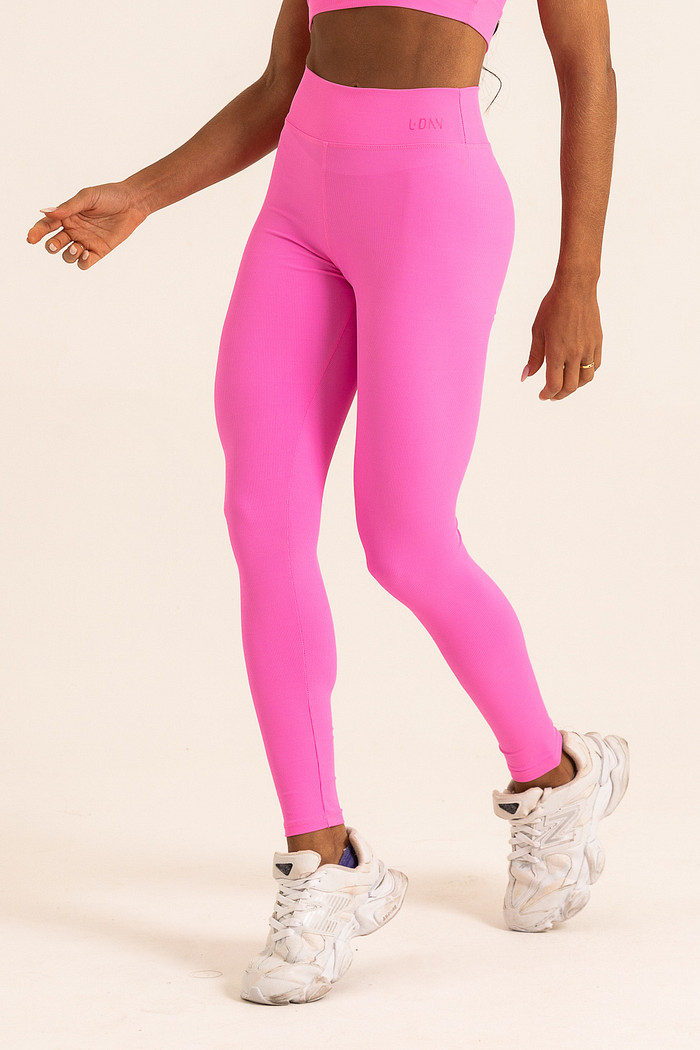 Legging Matte Canelado Rosa