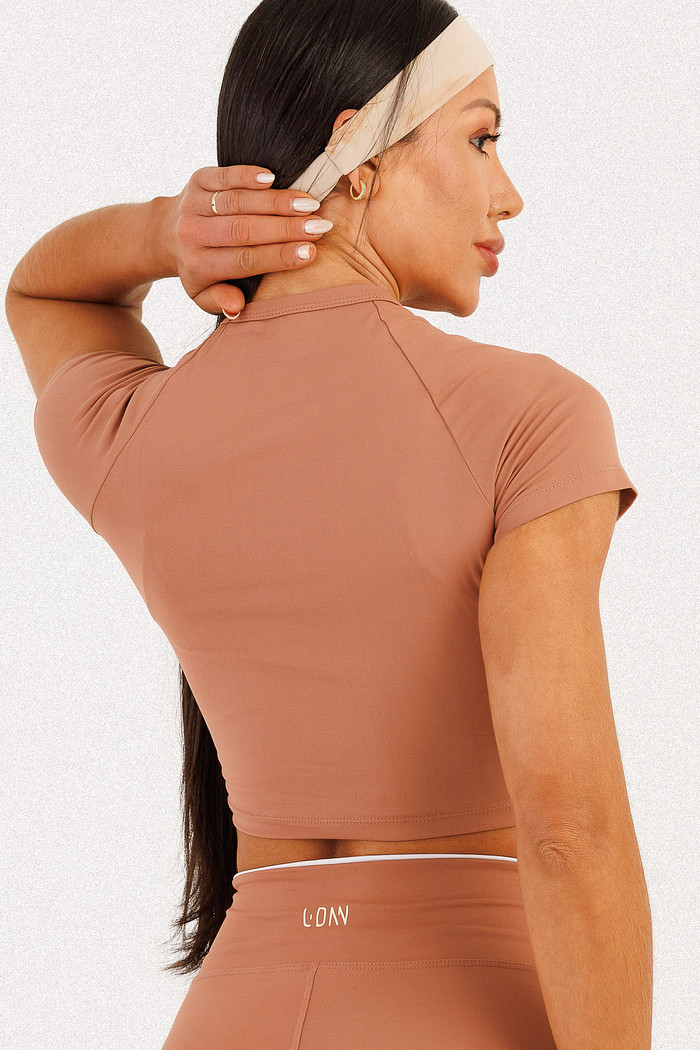 Blusa Manga Curta Mocha