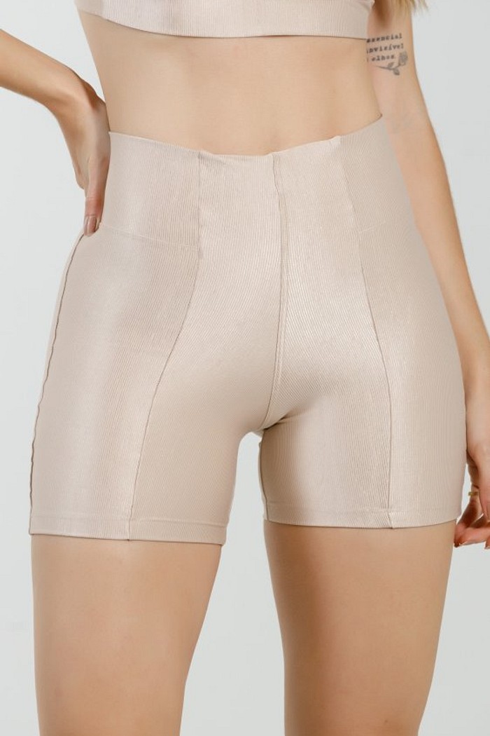 Shorts Canelado Nude