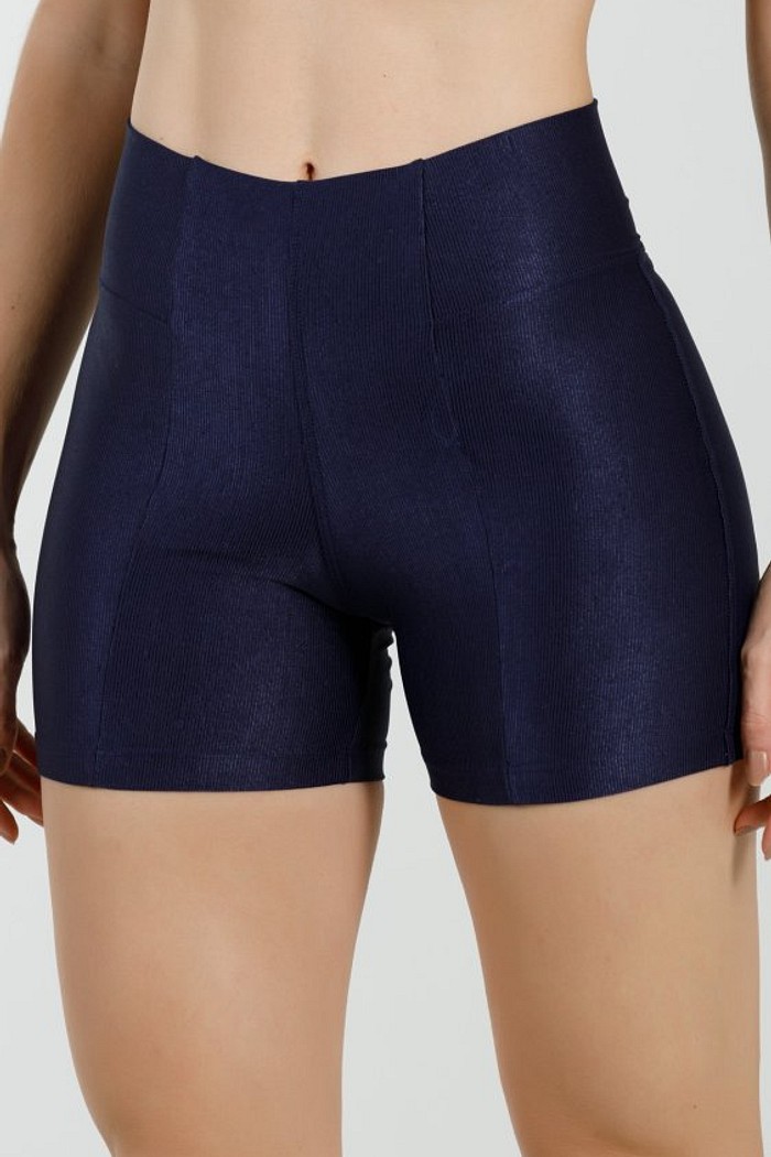 Shorts Canelado Azul Marinho