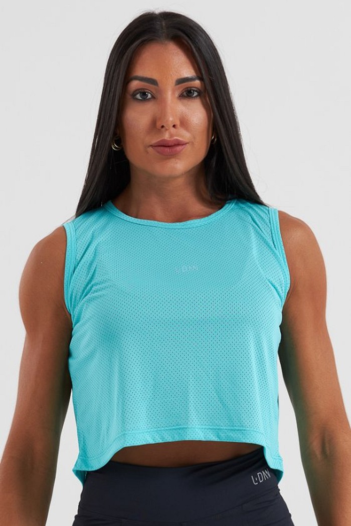 Cropped Dryfit Azul Turquesa
