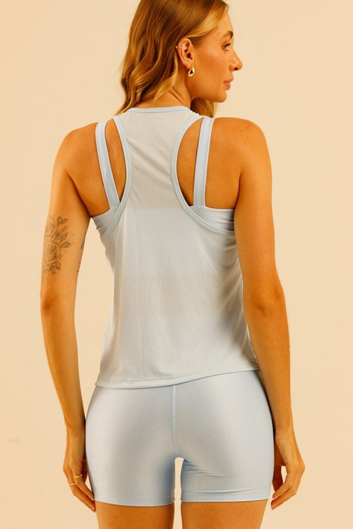 Regata Alongada Dryfit Celeste