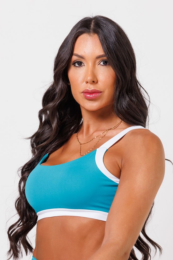 Top Maju Verde Jade e Branco