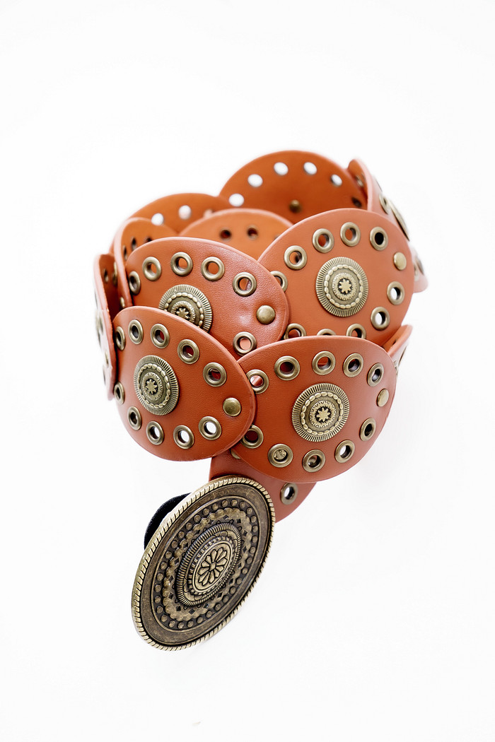 Cinto Redondo Médio Caramelo