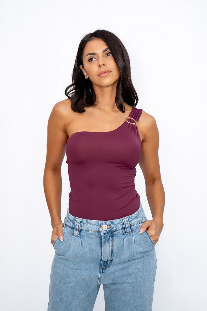 Body Ombro Só com Fivela Marsala Bana Bana