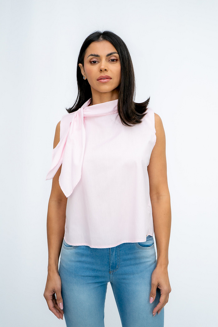Regata Lisa com Laço Rosa Bana Bana