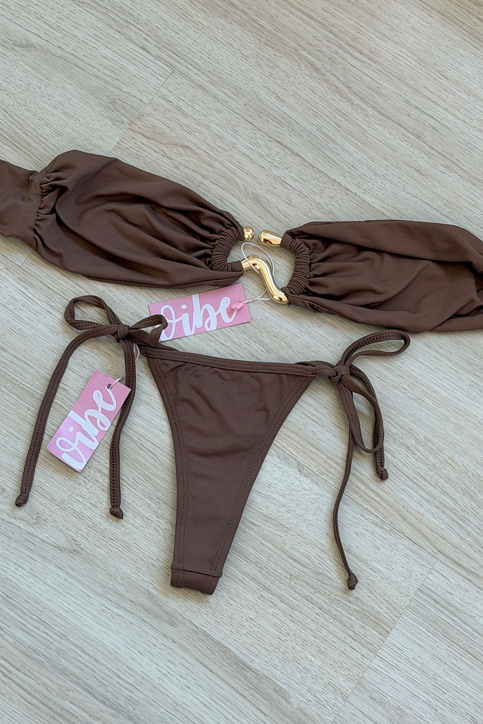 CONJUNTO: TOP JADE E CALCINHA RIPPLE MOCHA