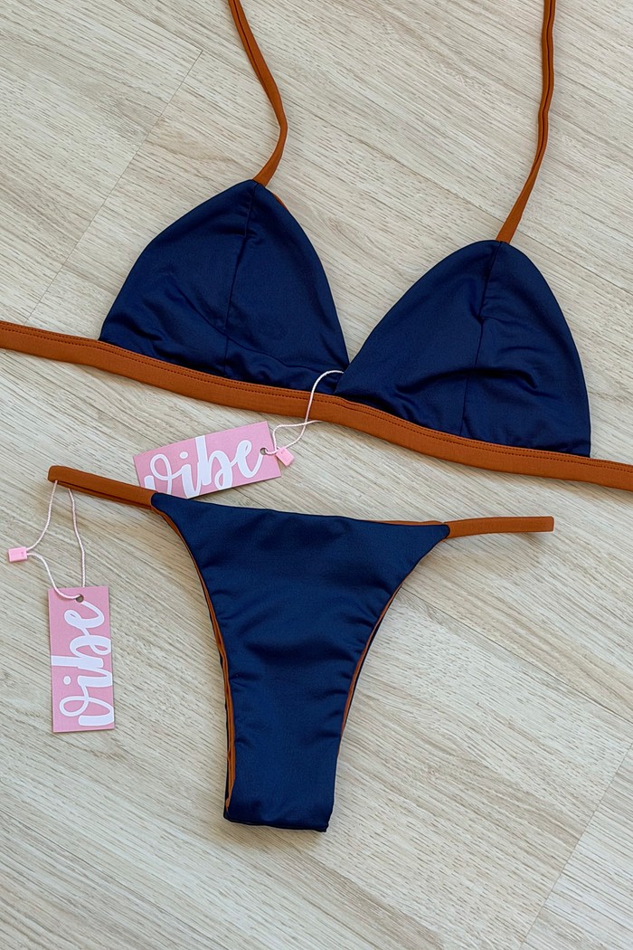 CONJUNTO: TOP KATE E CALCINHA KIM NAVY+TERRA