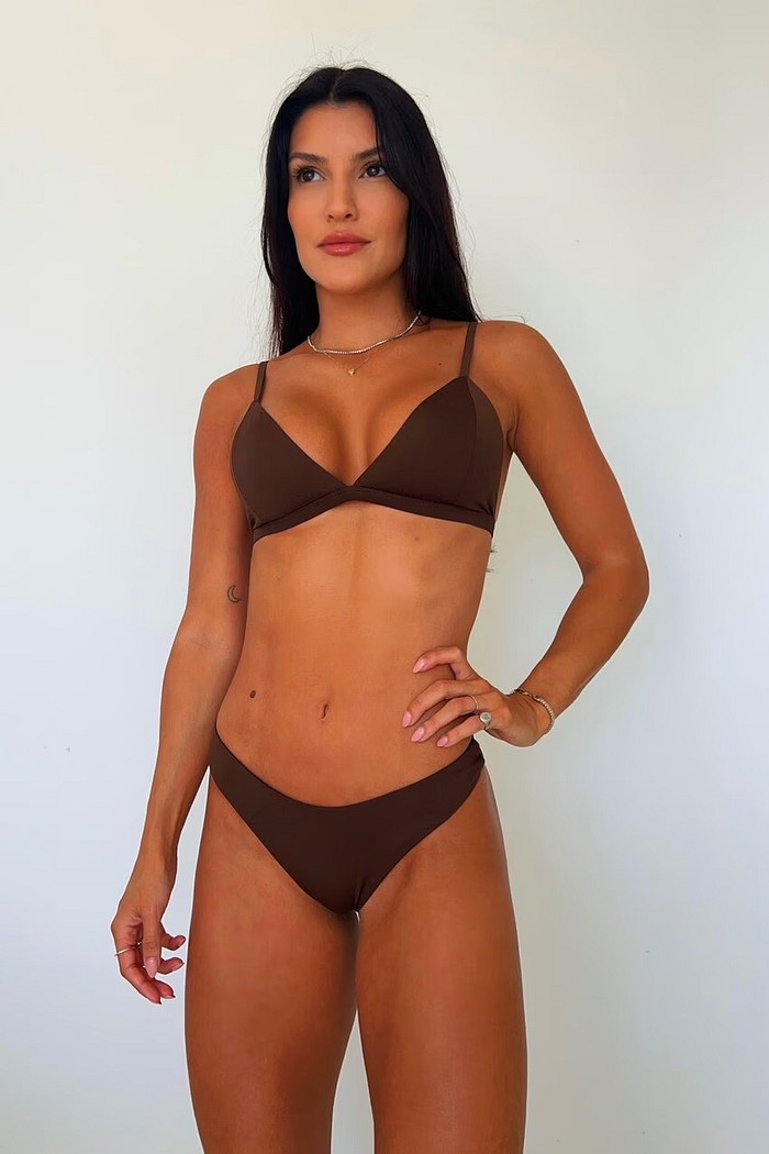 Conjunto: TOP KATE E CALCINHA ASA DELTA CAFÉ