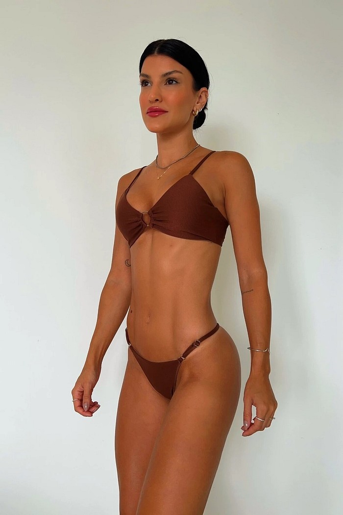 Conjunto: TOP MARI E CALCINHA DEBY CANELADO COFFEE