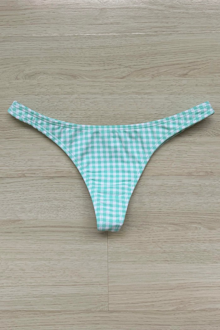 CALCINHA DE BIQUÍNI DUDA XADREZ MENTA