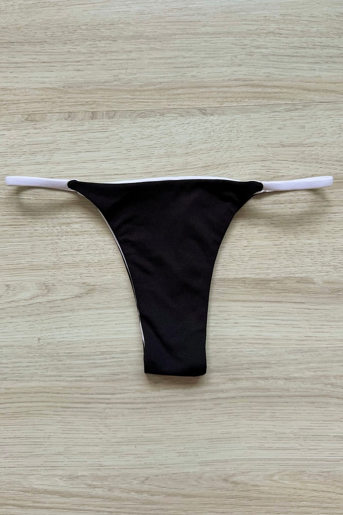 CALCINHA DE BIQUÍNI DUPLA FACE KIM BLACK+WHITE