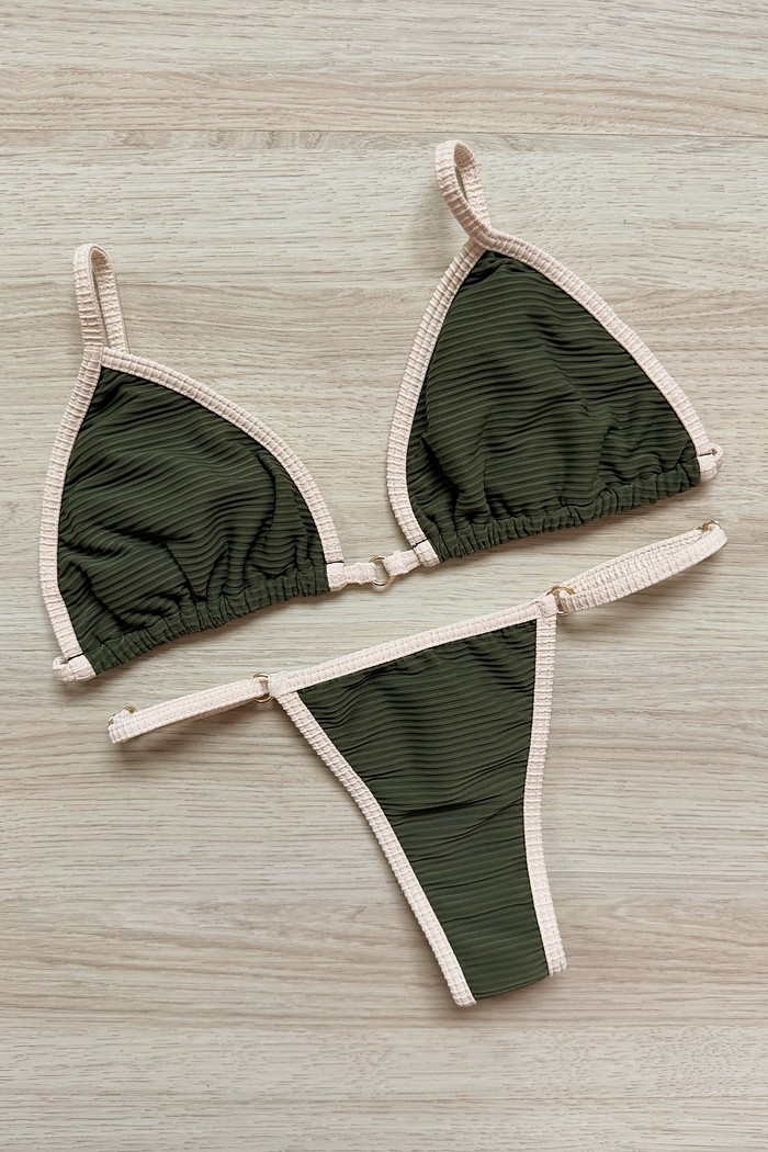 CONJUNTO: TOP SIMPLE E CALCINHA SUZY MILITAR+OFF
