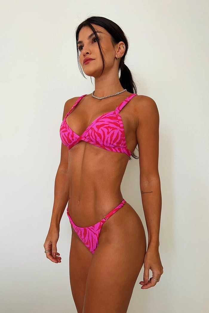 Conjunto: TOP EMMA E CALCINHA JULY ZEBRA PINK