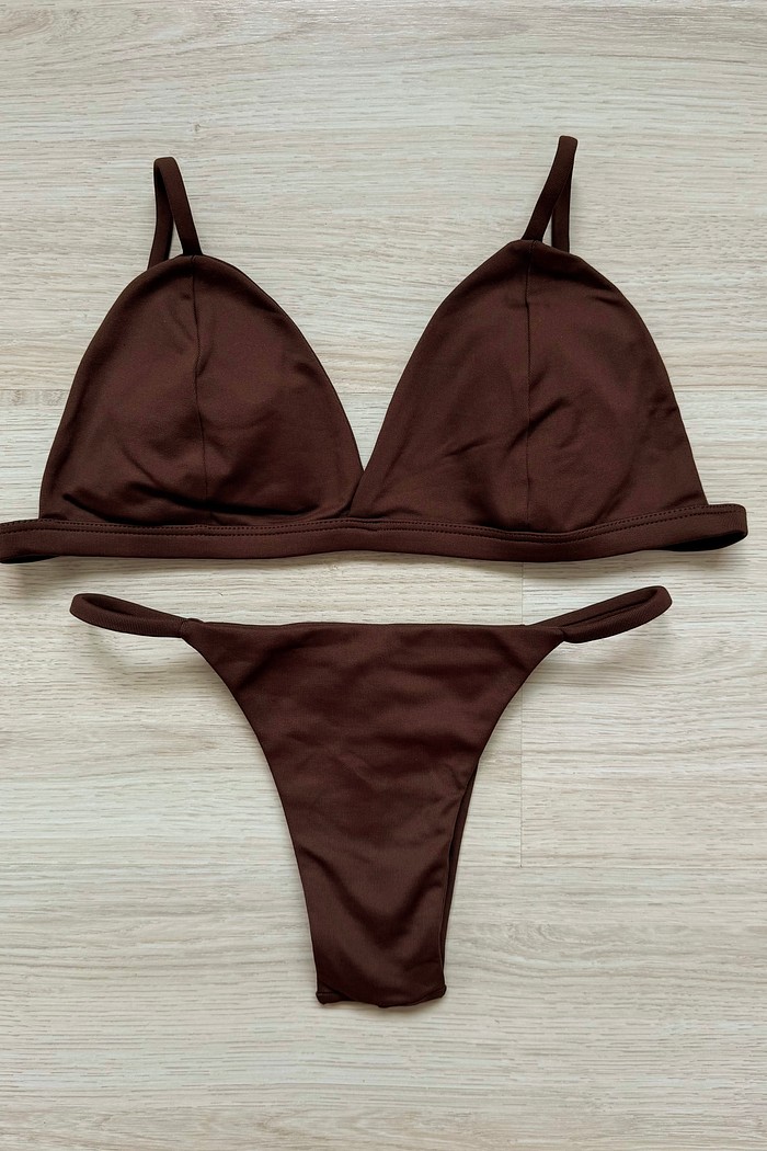 CONJUNTO: TOP KATE E CALCINHA CARLY CAFÉ
