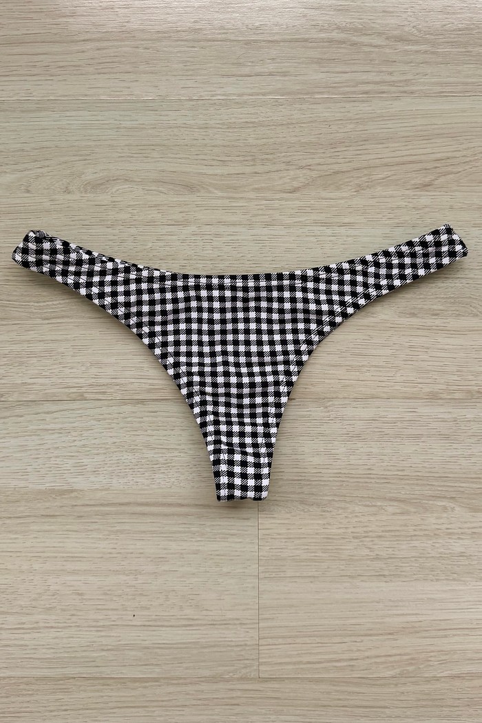 CALCINHA DE BIQUÍNI DUDA XADREZ PRETO