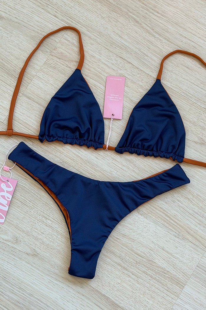 CONJUNTO: TOP LOLA E ASA DELTA NAVY+TERRA