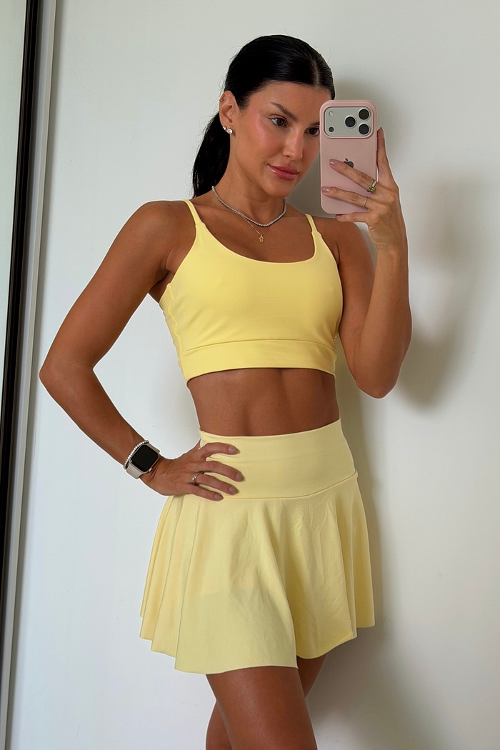 CONJUNTO: TOP FIT MEL E SHORT SAIA ACTIVE BUTTER