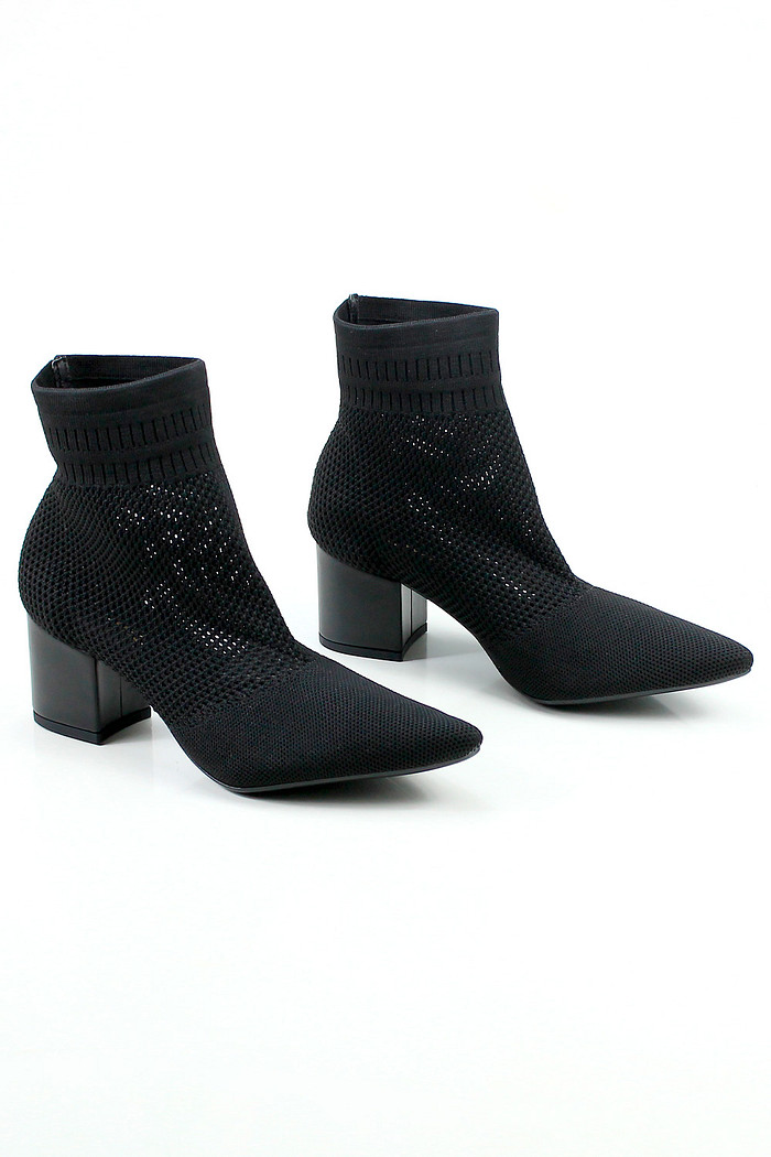 Bota Mybez Knit com Salto de 6cm