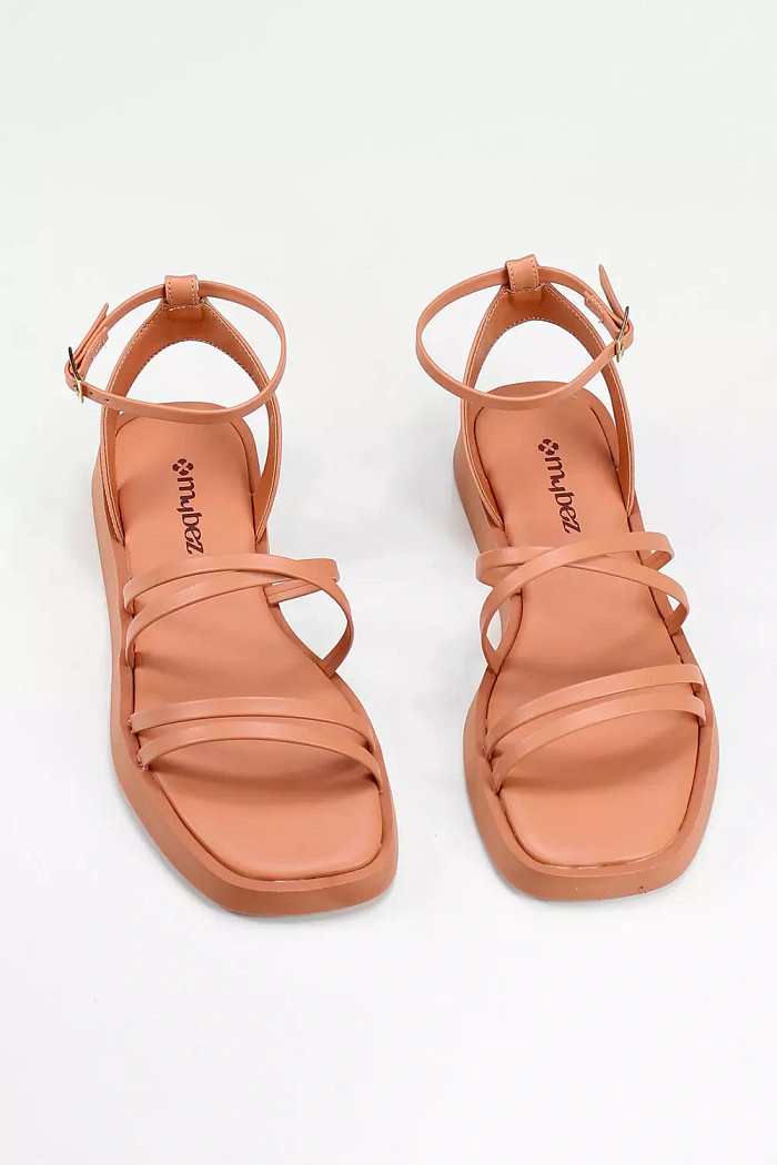 Sandália Flatform Mybez Anika Super Confortável com Solado de 2cm e Palmilha Confort