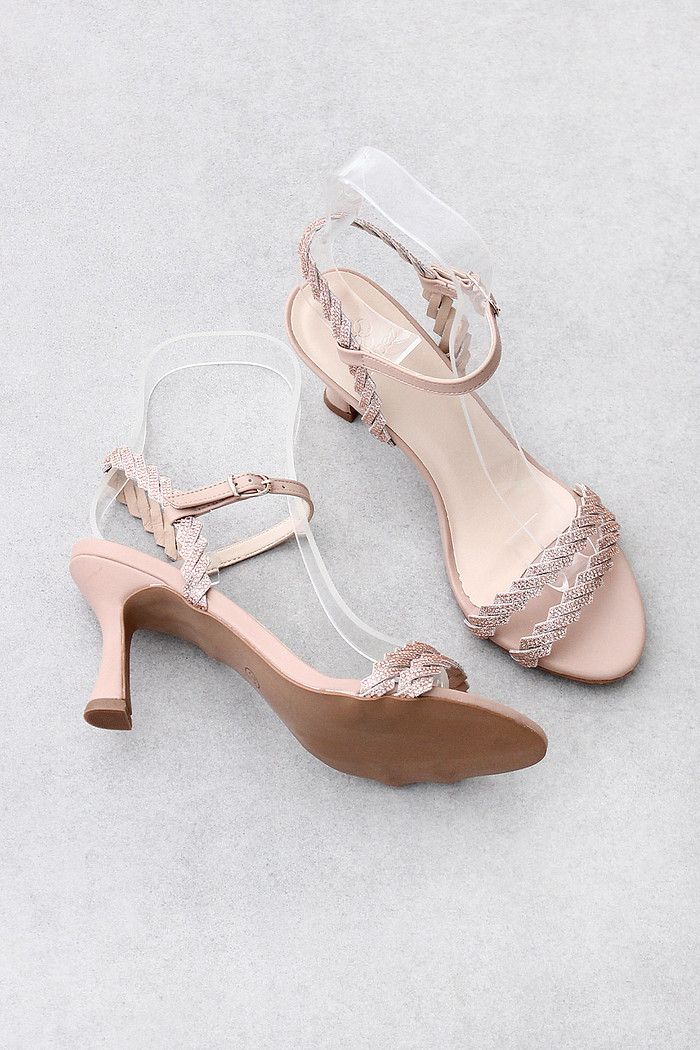 Sandália Mybez Louise com Tira Dupla em Hotfix e Salto Taça 9cm